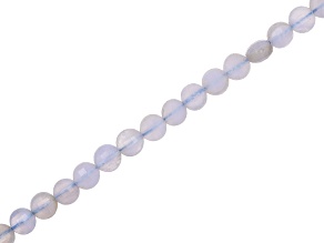 Blue Lace Agate 6mm Microfaceted Coin Bead Strand Approximately 15-16" in Length