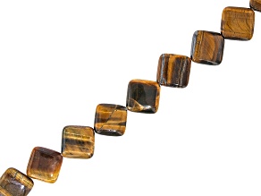 Tiger's Eye 14mm Diamond Shaped Bead Strand Approximately  15-15.5" in Length