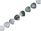 Black Mother of Pearl 15-16mm Pear Shape Bead Strand Approximately 15-15.5" in Length