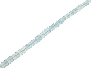 Blue Santa Maria Aquamarine Color 3x2-5x3mm Faceted Rondelle Bead Strand