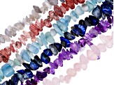 Multi-Stone Chip Bead Strand Approximately 30-32" in Length Set of 6