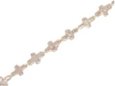 White Cultured Freshwater Pearl 7.5x13.5-8x14mm Cross Shaped Bead Strand
