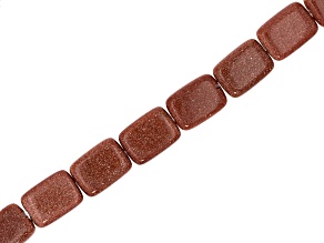Goldstone 12x16mm Rectangle Bead Strand Approximately 15-15.5" in Length