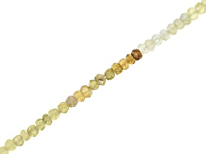 Grossularite Garnet 3-4mm Faceted Rondelle Bead Strand Approximately 15-15.5" in Length
