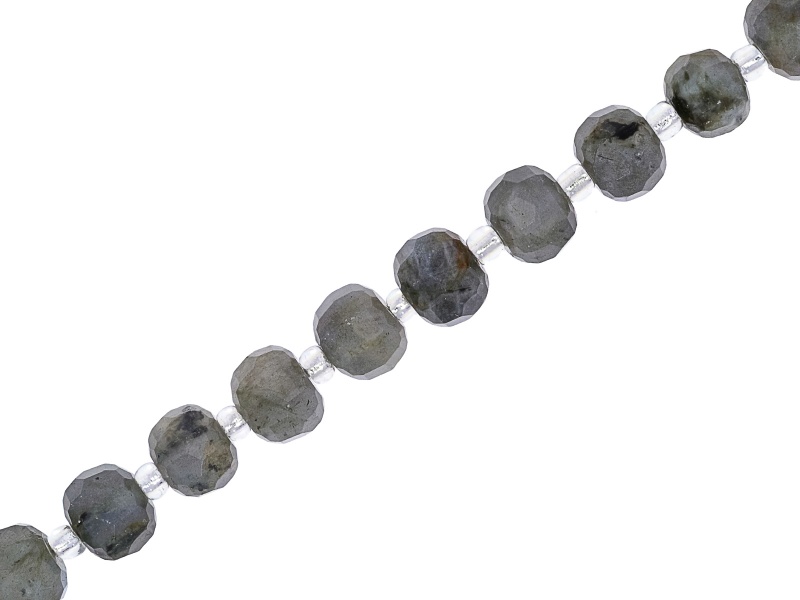 Labradorite 6x8mm Faceted Rondelle Bead Strand Approximately 14-15" in Length