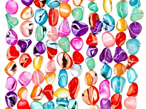 Multicolor Mother of Pearl 5-8mm Nugget Bead Strand Approximately 14-15" in Length