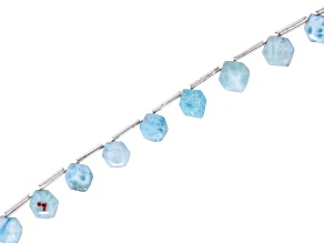 Larimar 8-10mm Hexagon Bead Strand Approximately 15-16" in Length
