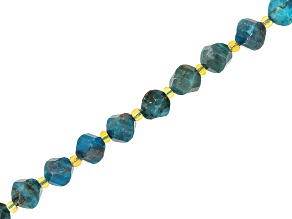 Apatite Microfaceted Swirl 8mm Oval Bead Strand Approximately 15-16" in Length
