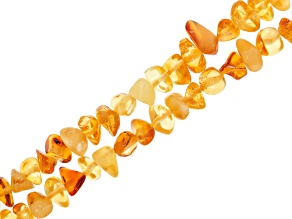 Amber Chip Bead Strand Set of 2