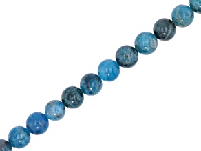 Neon Apatite 8mm Round Bead Strand Approximately 15" in Length
