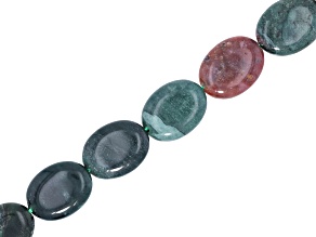 Indian Agate 15x20mm Oval Bead Strand Approximately 14-15" in Length