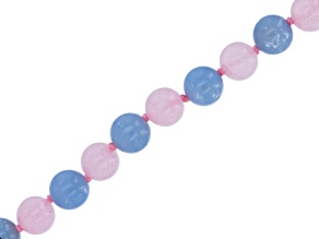Rose Quartz & Angelite 8mm Bead Strand Approximately 14-15" in Length