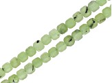 Prehnite 6mm Square Bead Strand Set of 2