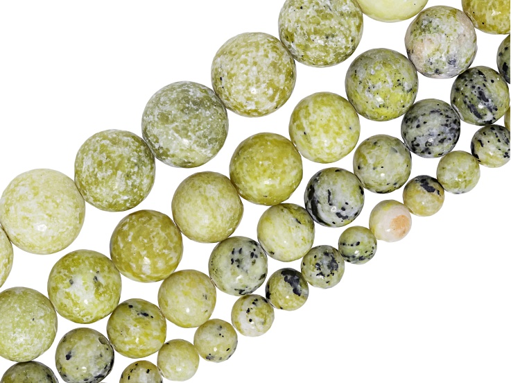 Yellow Serpentine Bead Strand Set of 4