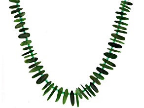 Nephrite 5x10-25mm Teeth Bead Strand Approximately 16" in Length