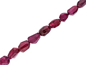 Garnet 12x9-16x12mm Faceted Tumble Bead Strand Approximately 16" in Length