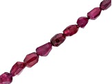 Garnet 12x9-16x12mm Faceted Tumble Bead Strand Approximately 16" in Length