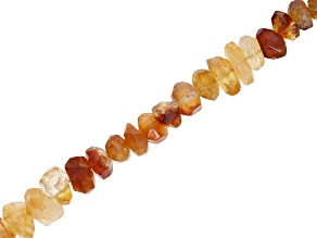 Citrine 12x8-16x10mm Faceted Tumble Bead Strand Approximately 16" in Length