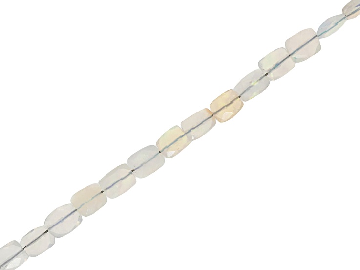 Ethiopian Opal 6x4-7x5mm Faceted Rectangle Bead Strand