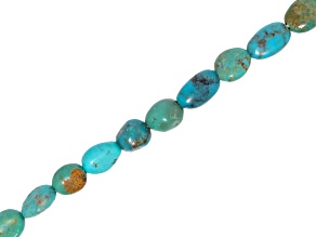 Turquoise 7x5-10x5mm Nugget Bead Strand Approximately 15-16" in Length