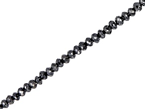 Black Diamond 2-3.5mm Faceted Rondelle Bead Strand Approximately 8" in Length