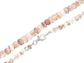 Sunstone Schiller 4-6mm Faceted Bead Strand, 18 Inches with Sterling Silver clasp