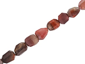 Botswana Agate 9-17mm Faceted Tumble Bead Strand Approximately 16" in Length