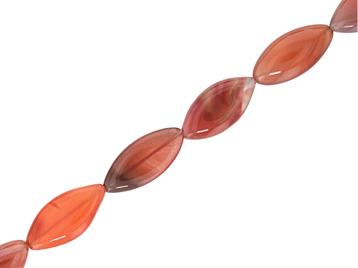 Botswana Agate 12x8mm-25x11mm Marquise Bead Strand Approximately 16" in Length