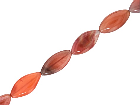 Botswana Agate 12x8mm-25x11mm Marquise Bead Strand Approximately 16" in Length