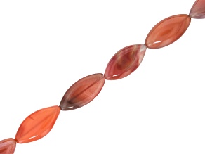 Botswana Agate 12x8mm-25x11mm Marquise Bead Strand Approximately 16" in Length