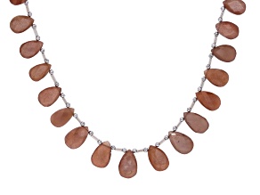 Chocolate Moonstone 11x7mm-17x10mm Faceted Pear Bead Strand Approximately 16" in Length