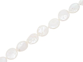 Cultured Freshwater Pearl 10-11mm Coin Bead Strands Approximately 15-16" in Length