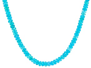 Neon Blue Opal 5mm Rondelle Approximately 15-16" in Length