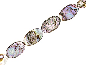 Abalone 13-14x21mm Long Oval Bead Strand Approximately 15-15.5" in Length