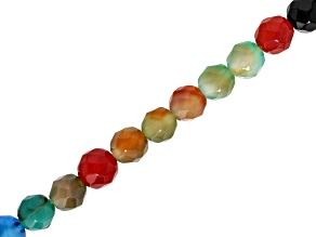 Multicolor Agate 8mm Round Bead Strand Approximately 15-16" in Length