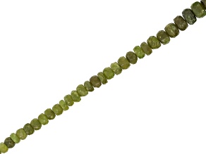 Vesuvianite 7x4-9x6mm Graduated Faceted Rondelle Bead Strand Approximately 16" in Length