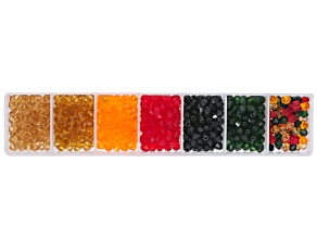 Pumpkin Spice Mix Multicolor Glass 4mm Bicone Bead Set of 700