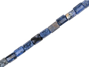 Dumortierite in Quartz 7x10mm Microfaceted Tube Bead Strand Approximately 15-16" in Length