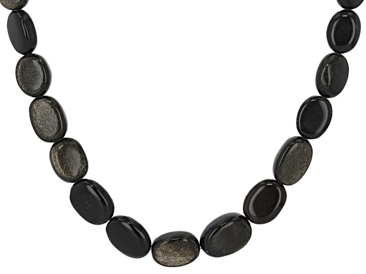 Golden Obsidian 8x6-16x13mm Oval Bead Strand Approximately 16" in Length