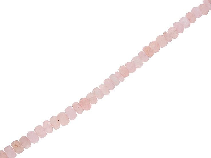 Morganite 5x3-9x6mm Faceted Rondelle Bead Strand Approximately 16" in Length