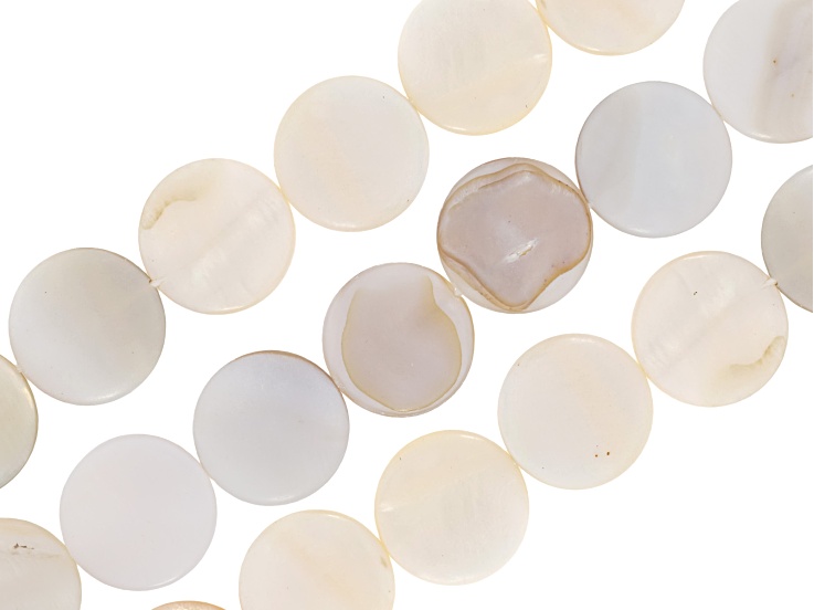 Mother of Pearl 18mm Round Bead Strand Set of 3