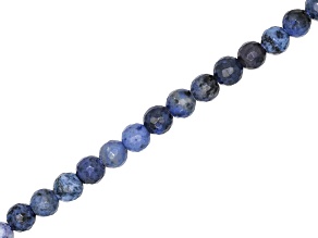 Sunset Dumortierite 8mm Faceted Round Large Hole Bead Strand Approximately 8" in Length