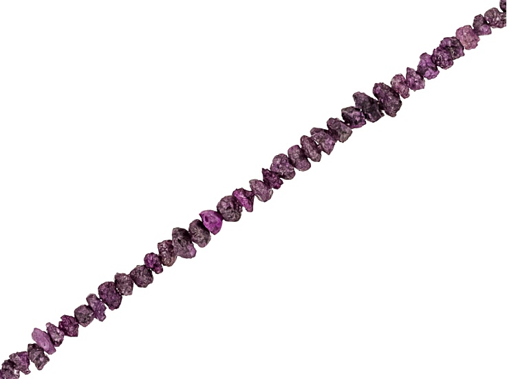 Purple Diamond 15.5ctw Chip Bead Strand with Sterling Silver Clasp
