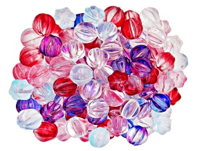 Multicolor Glass 10mm Pumpkin Bead Set of 120