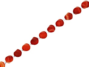 Red Sardonyx 7x8mm Microfaceted Swirl Oval Bead Strand Approximately 15-16" in Length