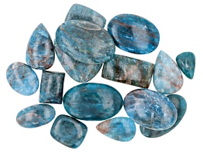 Neon Apatite Cabochon Assorted Size and Shape 1/4lb Mix