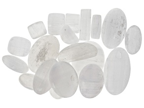 Selenite Cabochon Assorted Size and Shape 1/4lb Mix