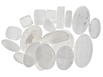 Selenite Cabochon Assorted Size and Shape 1/4lb Mix