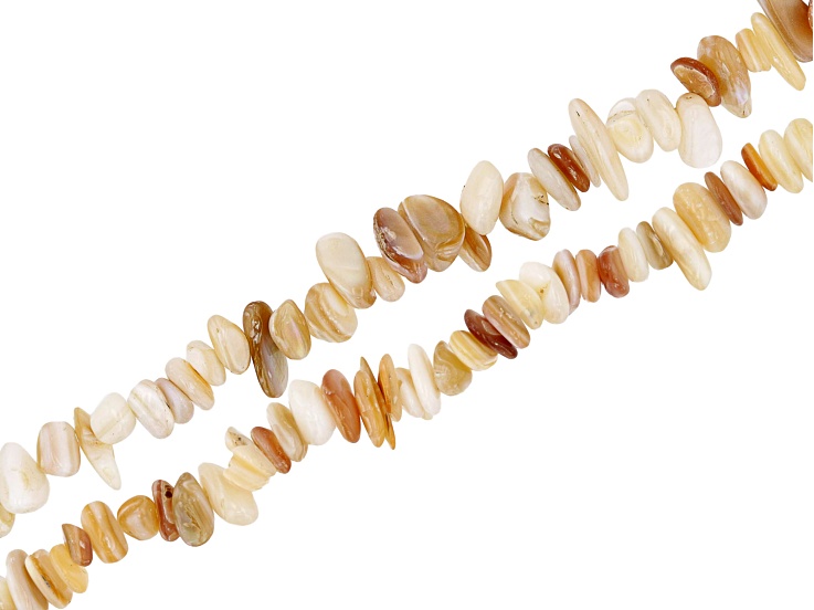 Natural Shell Chip Bead Strand Strand Approximately 32