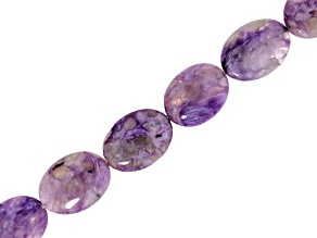Charoite 15x20mm Oval Bead Strand Approximately 15-16" in Length